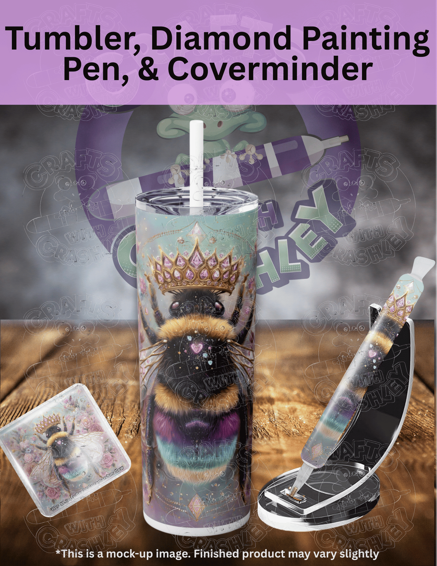 "Her Majesty Bee" by ©Cocomarshmallow Premium Accessories for Diamond Painting