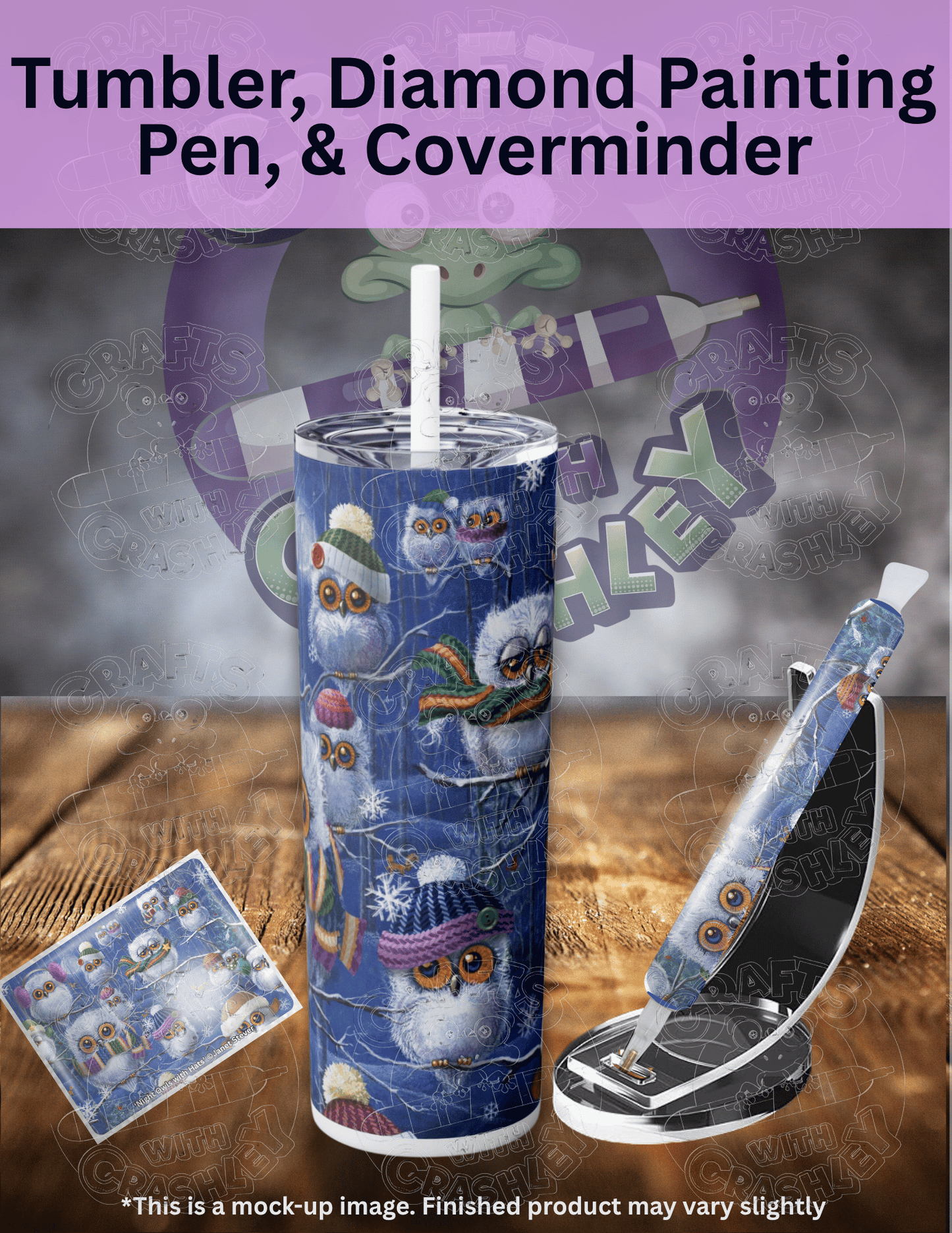 "Night Owls with Hats" by ©Janet Stever Premium Accessories for Diamond Painting