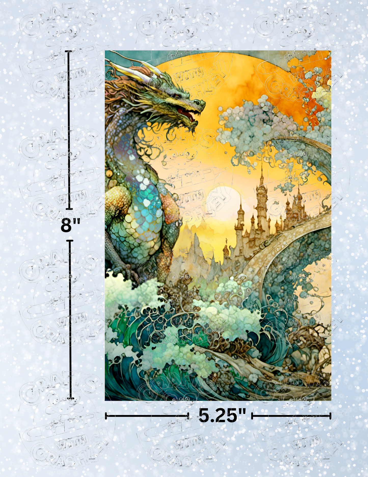 "The Dragon's Wake" by ©T.S. Larking Premium Decorative Release Papers for Diamond Painting