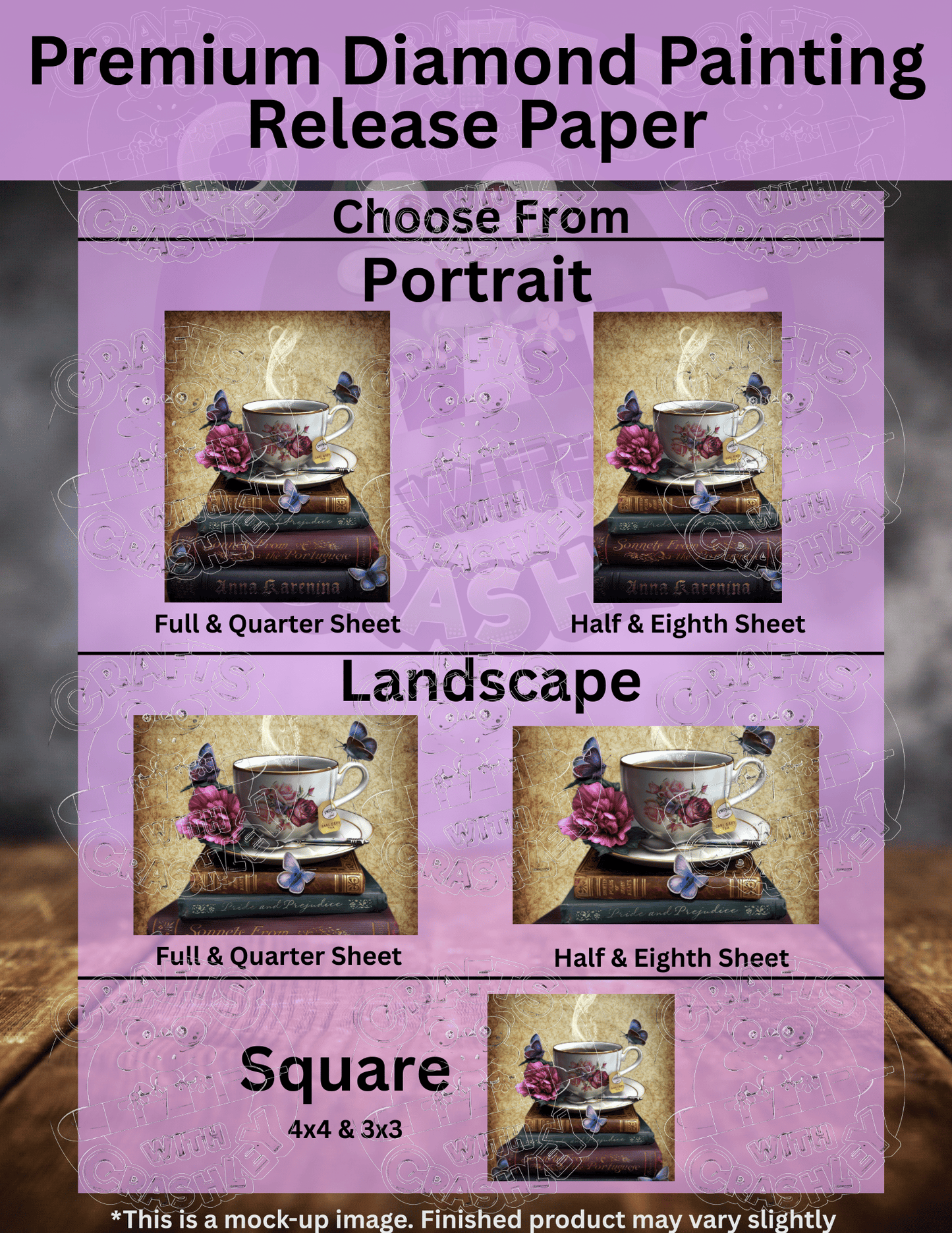 "Tea & Books" by ©Brigid Ashwood Premium Accessories for Diamond Painting