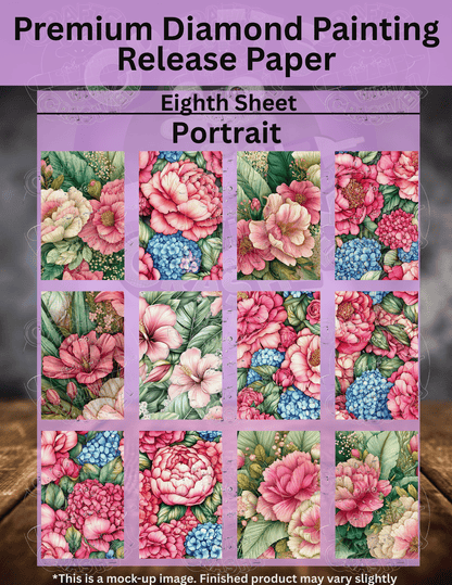 Tropical Pink Flowers Combo Pack Premium Release Paper for Diamond Painting