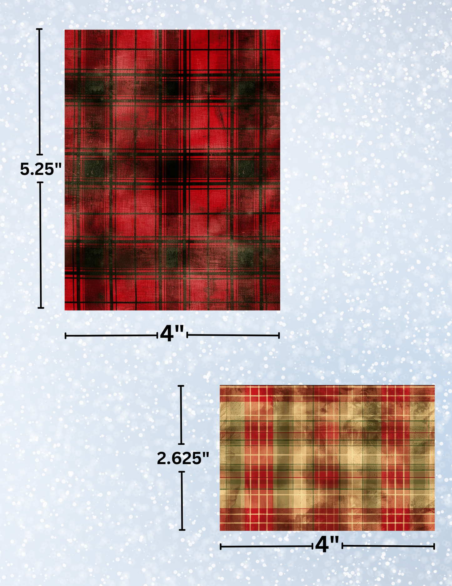 "Christmas Plaid" Decorative Diamond Painting Release Papers