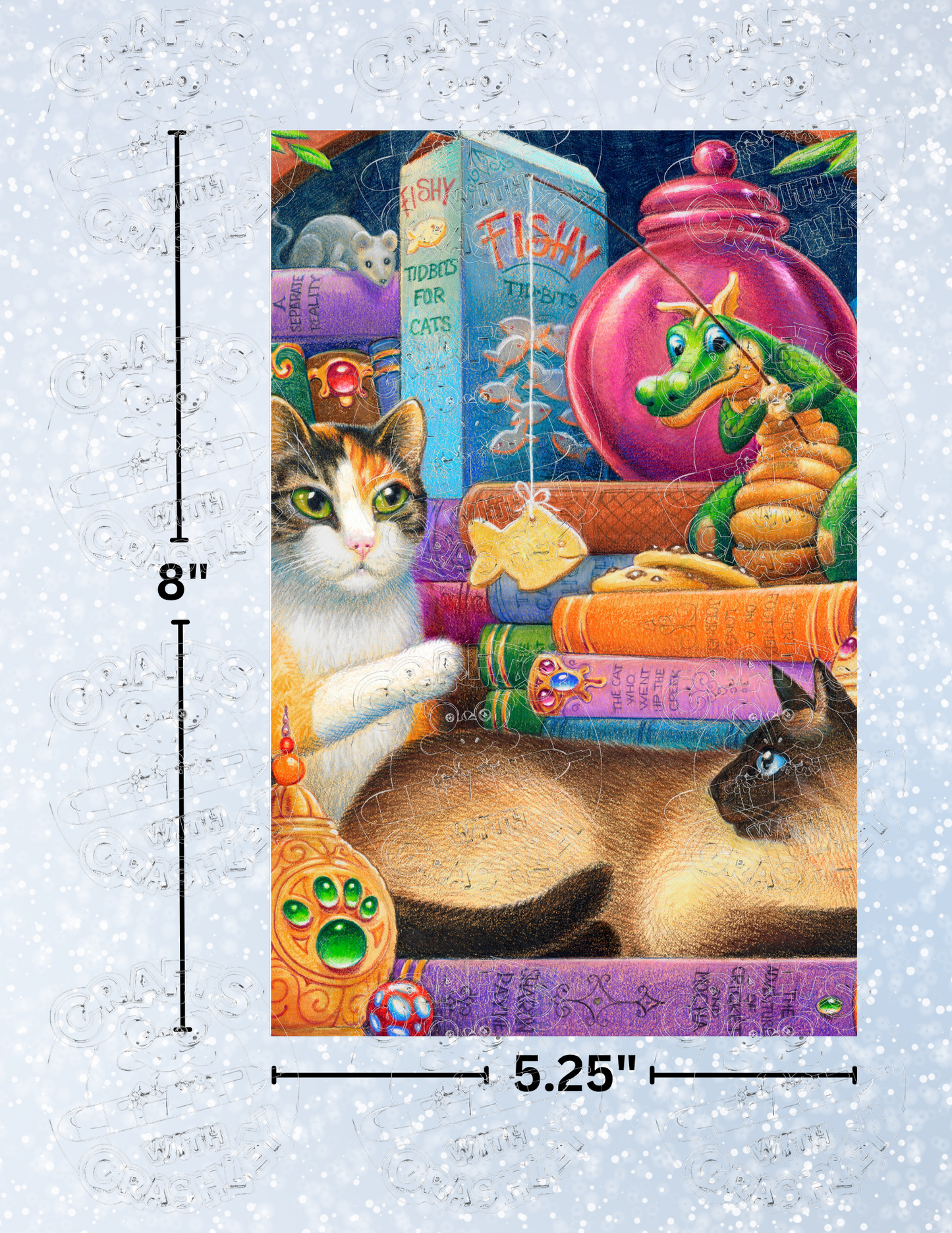 "Catfishing" by ©Randal Spangler Premium Decorative Release Papers for Diamond Painting