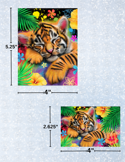 "Color Dream Tiger" by ©Sheena Pike Decorative Diamond Painting Release Papers