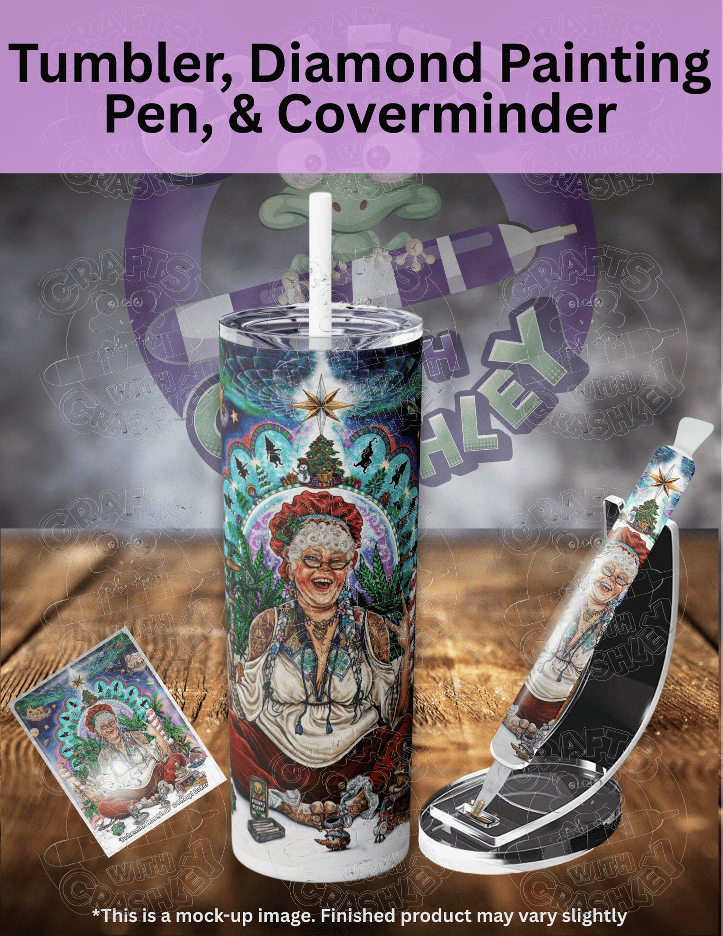 "Bohemian Mrs Claus" by ©Cheryl Baker Premium Accessories for Diamond Painting