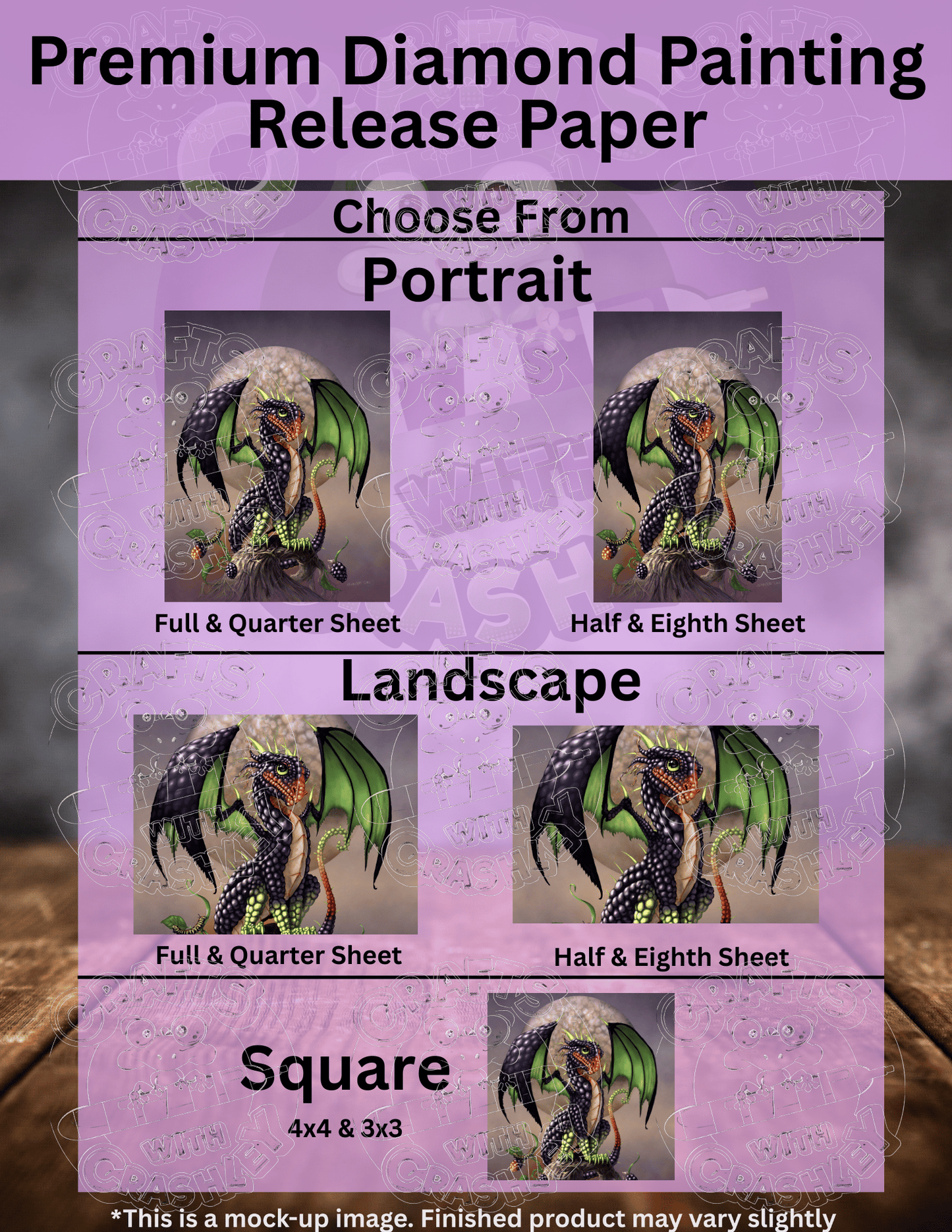 "Blackberry Dragon" by ©Stanley Morrison Premium Accessories for Diamond Painting