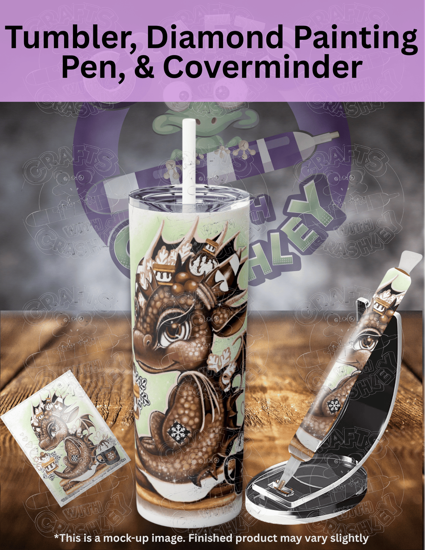 "Hot Cocoa n' S'mores Lil Dragon" by ©Sheena Pike Premium Accessories for Diamond Painting