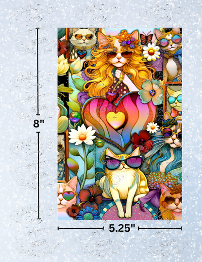 "Cats N Shades" by ©T.S. Larking Premium Decorative Release Papers for Diamond Painting