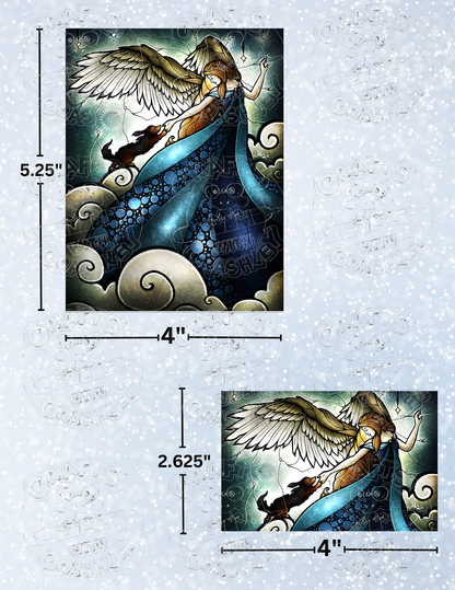 "All Dogs DO Go to Heaven" by ©Mandie Manzano Decorative Diamond Painting Release Papers