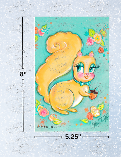"Yellow Squirrel" by ©Miss Fluff Premium Decorative Release Papers for Diamond Painting