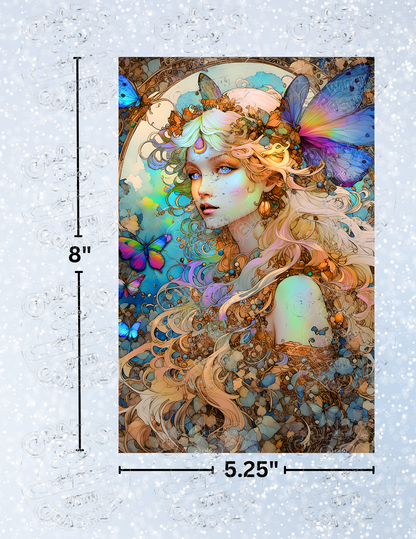 "Blue Eyes and Butterflies" by ©T.S. Larking Premium Decorative Release Papers for Diamond Painting