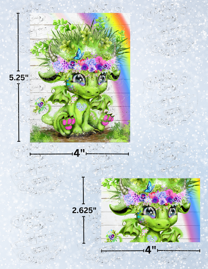 "Summer Lil Dragonz" by ©Sheena Pike Decorative Diamond Painting Release Papers