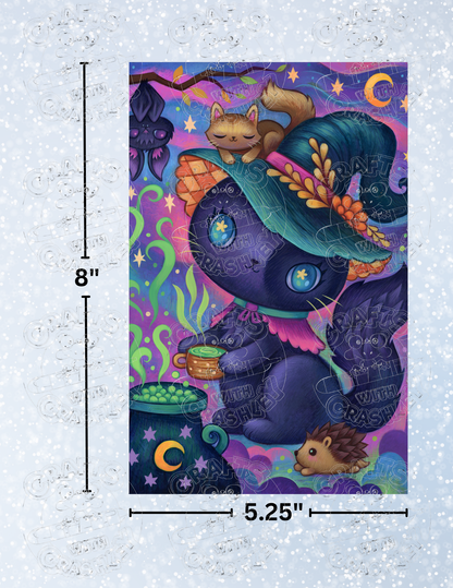 "The Witchy Kitty Brew" by ©Jeremiah Ketner Premium Decorative Release Papers for Diamond Painting