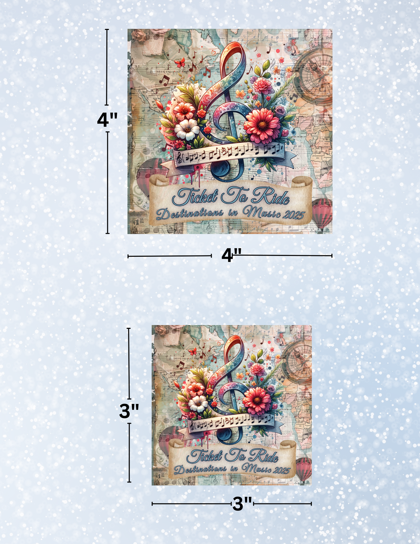 "#TicketToRide2025" Decorative Diamond Painting Release Papers