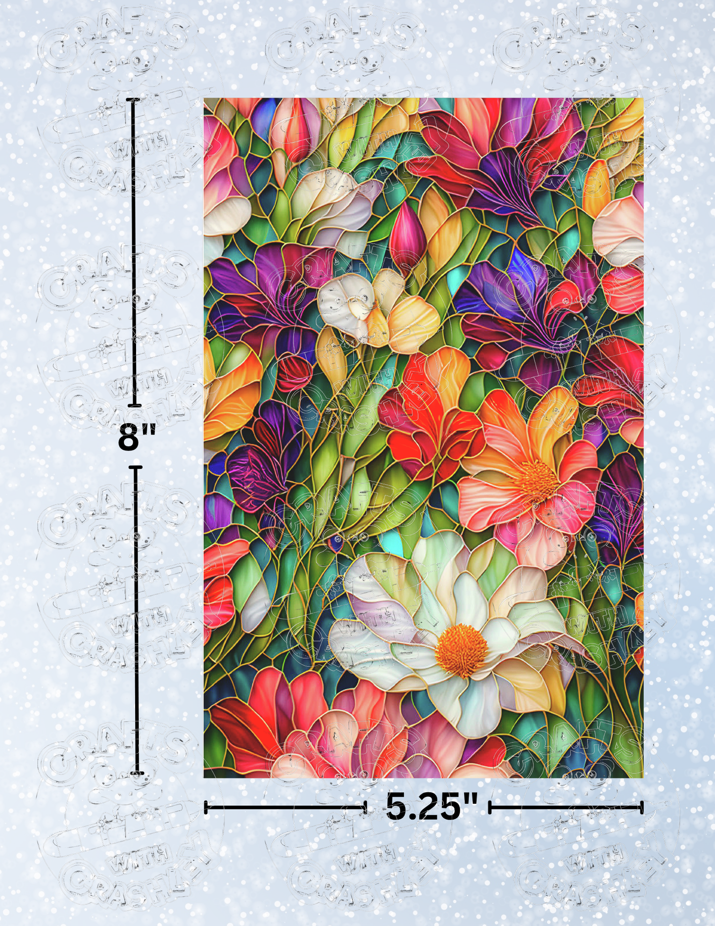 "Stained Glass Flower Garden" by ©Peggy Collins Premium Decorative Release Papers for Diamond Painting