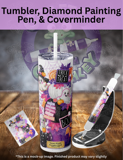 "Sweet Ghosts Pumpkin Stack" by ©Sheena Pike Premium Accessories for Diamond Painting