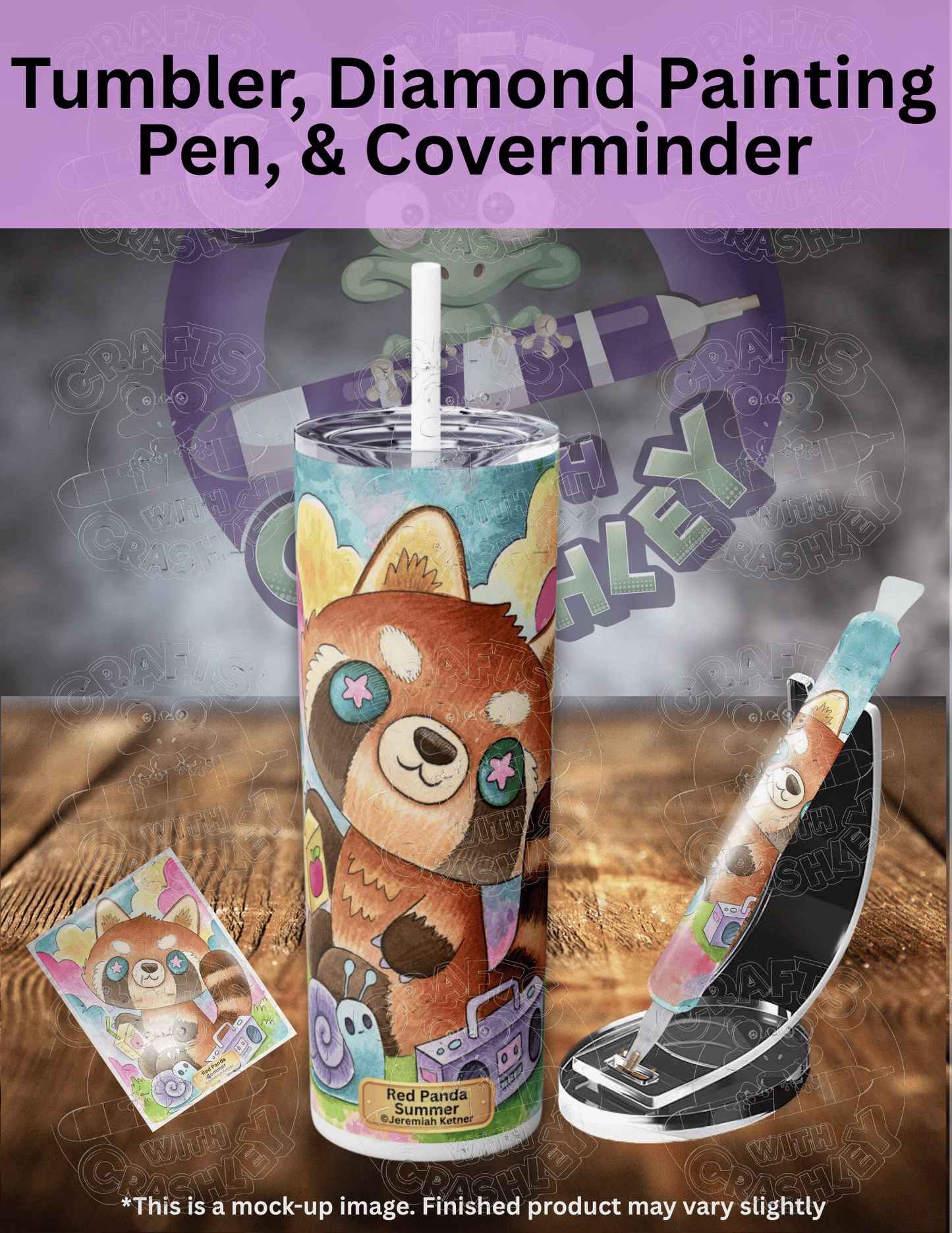 "Red Panda Summer" by ©Jeremiah Ketner Premium Accessories for Diamond Painting