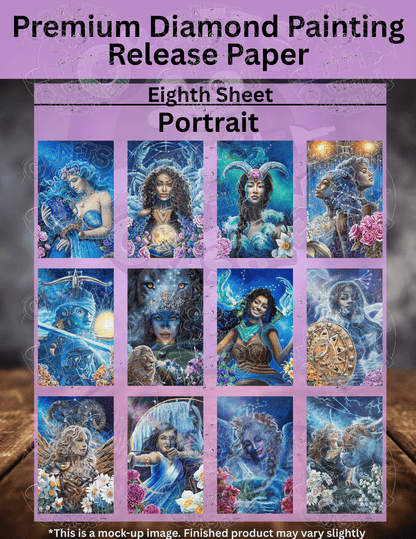 Limited Edition "Zodiac Combo Pack" by ©Dakota Daetwiler Premium Release Paper for Diamond Painting