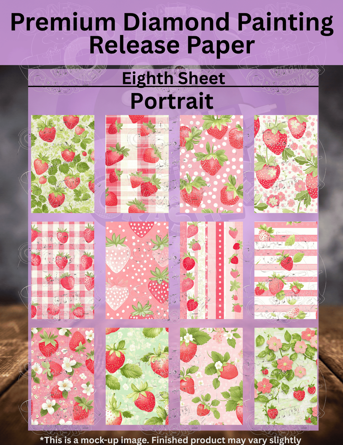 Strawberry Summer Combo Pack Premium Release Paper for Diamond Painting