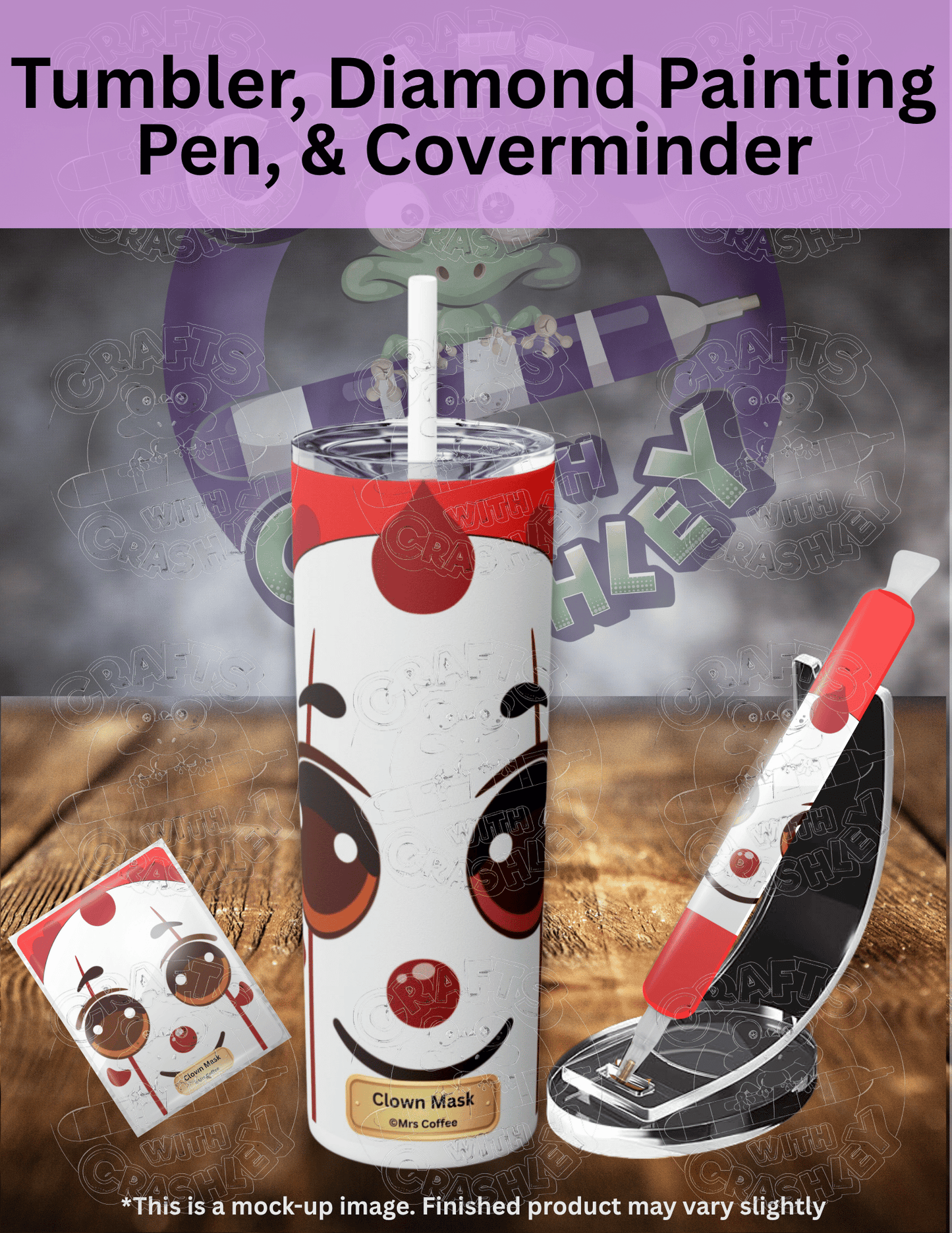 "Clown Mask" by ©Mrs Coffee Premium Accessories for Diamond Painting