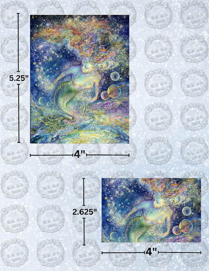 "Space Mermaid" by ©Josephine Wall Decorative Diamond Painting Release Papers