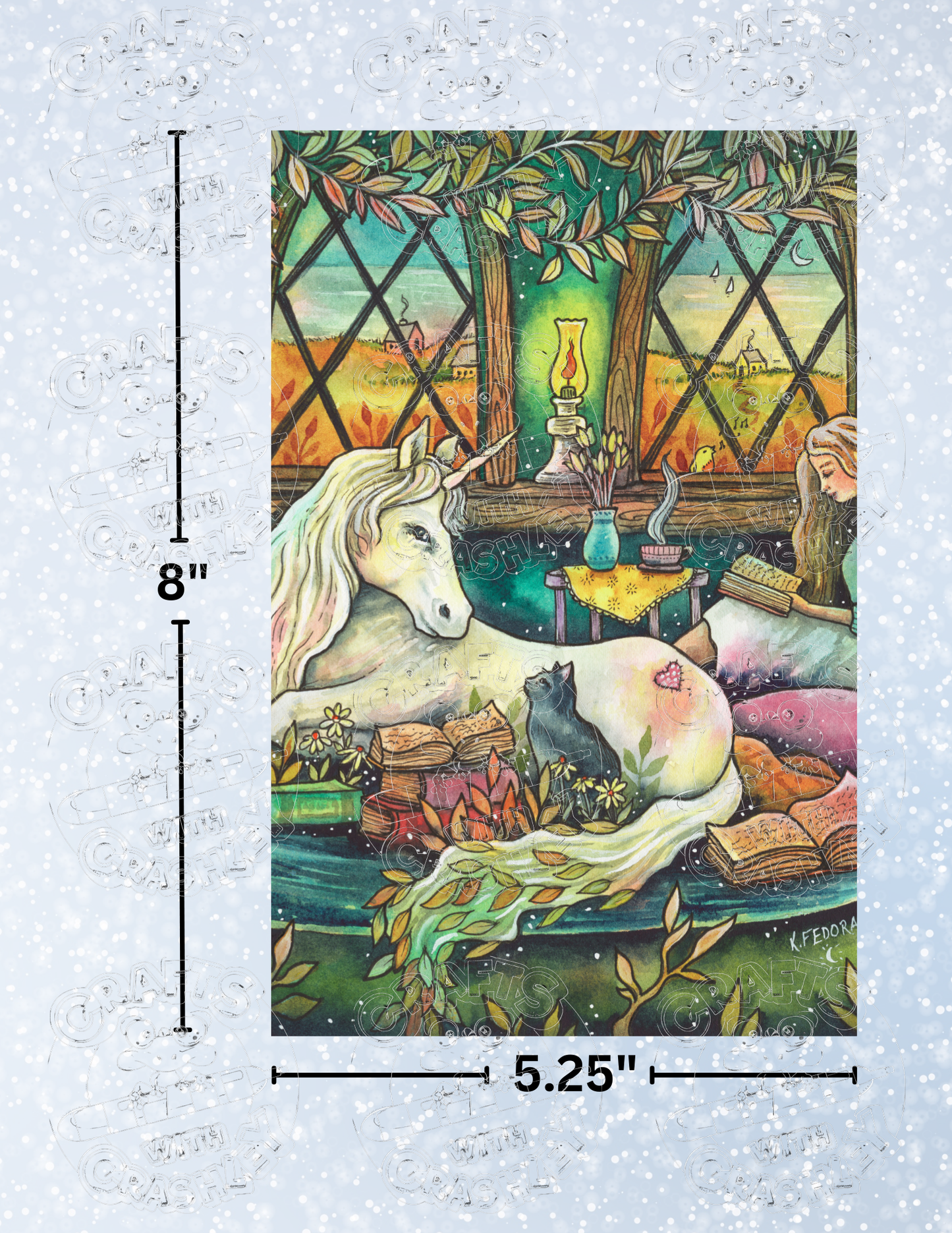 "Imagine Unicorns" by ©Kat Fedora Premium Decorative Release Papers for Diamond Painting