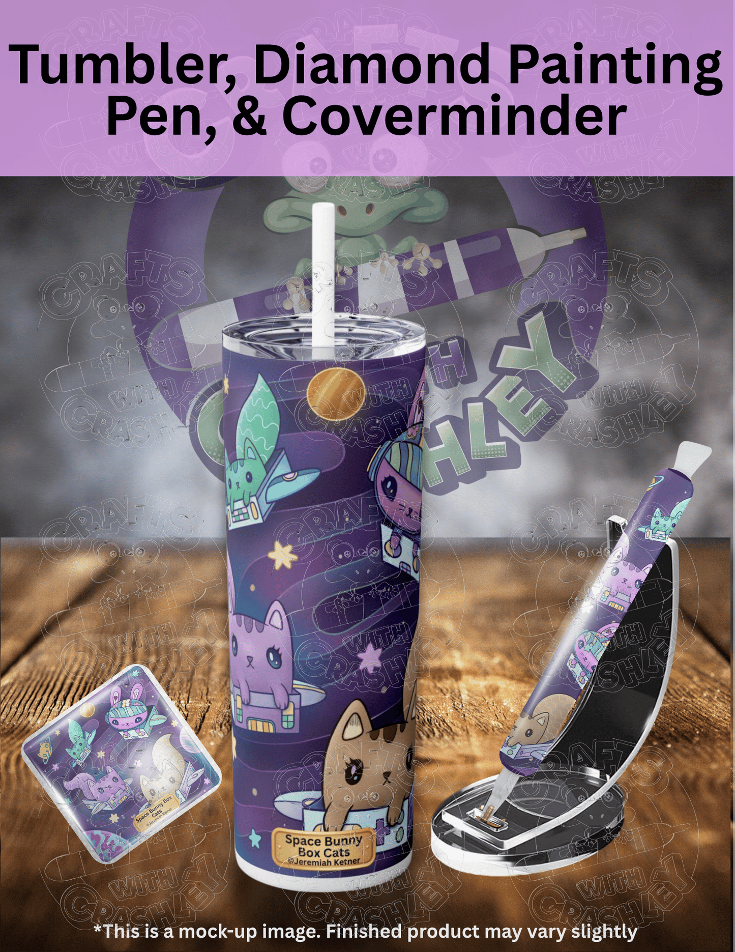 "Space Bunny Box Cats" by ©Jeremiah Ketner Premium Accessories for Diamond Painting