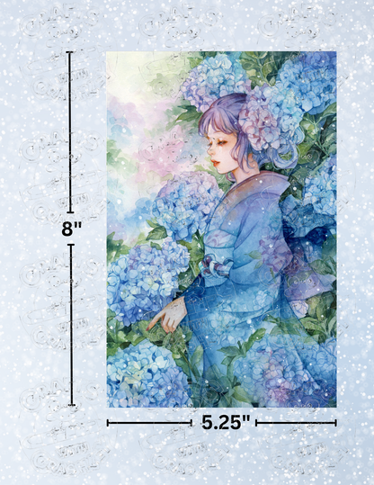 "Ajisai" by ©Margaret Morales Premium Decorative Release Papers for Diamond Painting