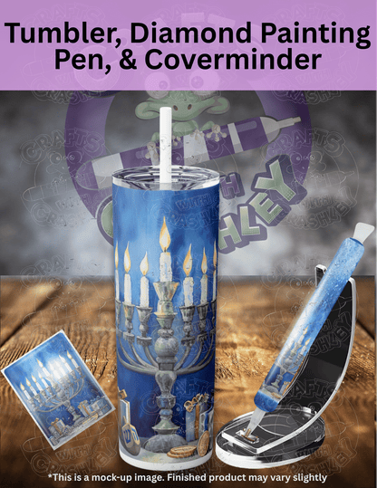 "Festival of Lights The Hanukkah Menorah and Gifts" by ©Auclair Studio Premium Accessories for Diamond Painting