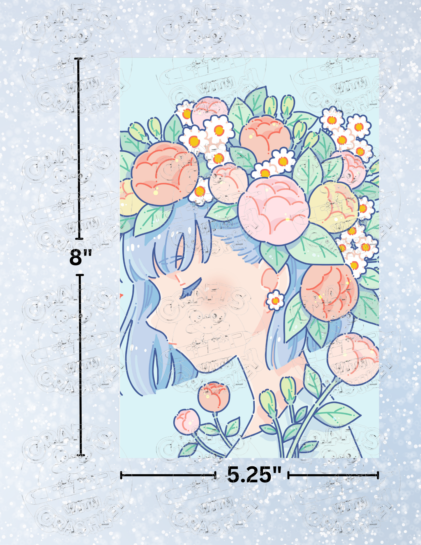 "Flowers" by ©Hiroko Hashimoto Premium Decorative Release Papers for Diamond Painting