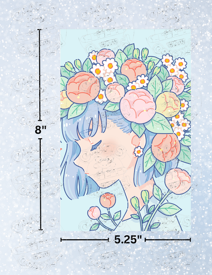 "Flowers" by ©Hiroko Hashimoto Premium Decorative Release Papers for Diamond Painting