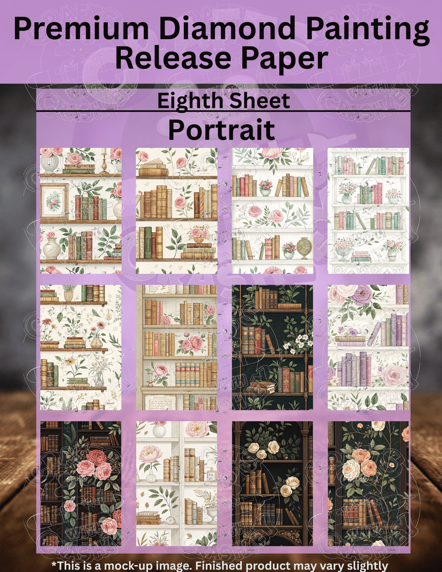 Vintage Floral Library Combo Pack Premium Release Paper for Diamond Painting