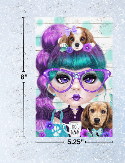 "Puppy Loving Petunia" by ©Sheena Pike Premium Decorative Release Papers for Diamond Painting