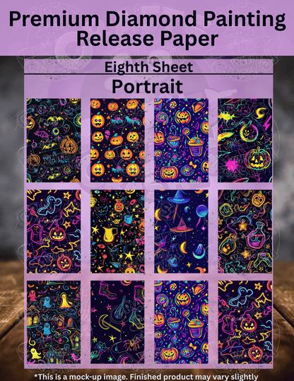 Neon Halloween Combo Pack Premium Release Paper for Diamond Painting