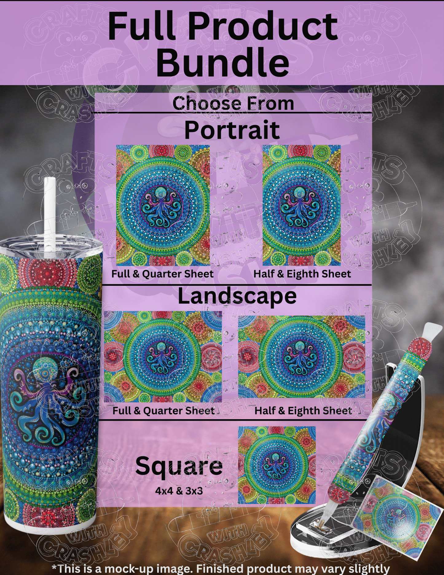 "Octopus" by ©Deborah Malcolm Premium Accessories for Diamond Painting