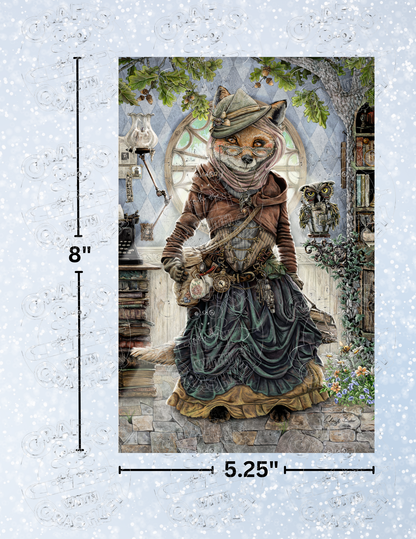"The Librarian" by ©Cheryl Baker Premium Decorative Release Papers for Diamond Painting