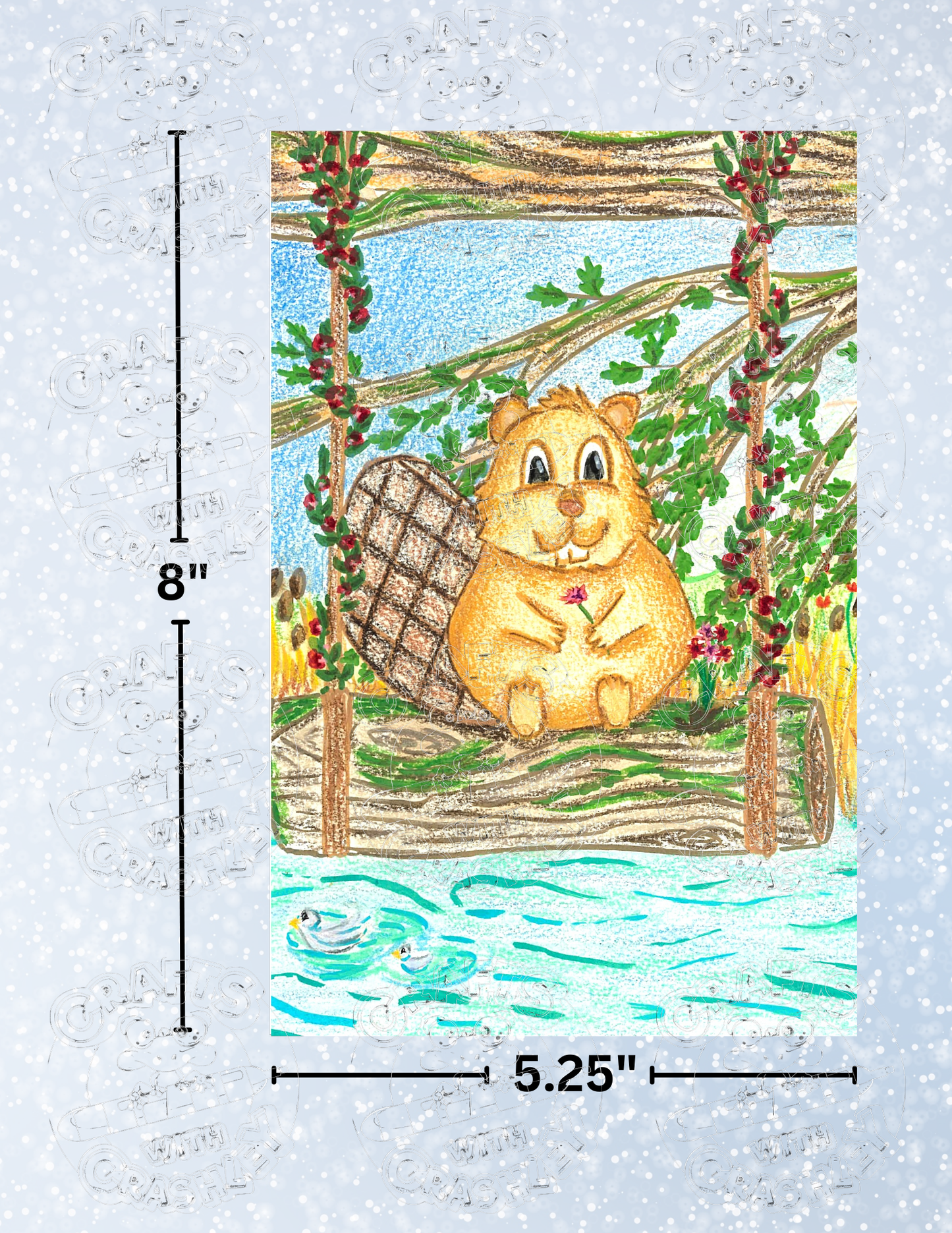 "Beaver Days & Sunshine" by ©Courtney Lyons Premium Decorative Release Papers for Diamond Painting