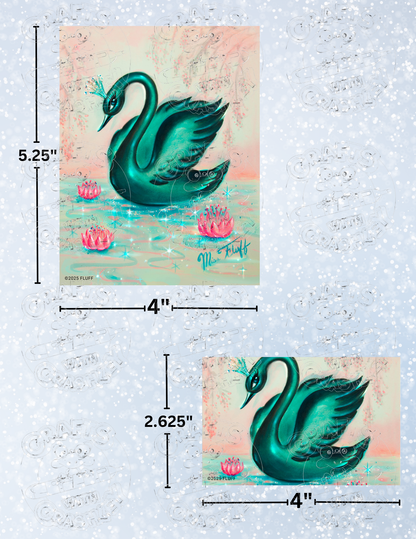 "Black Swan" By ©Miss Fluff Decorative Diamond Painting Release Papers