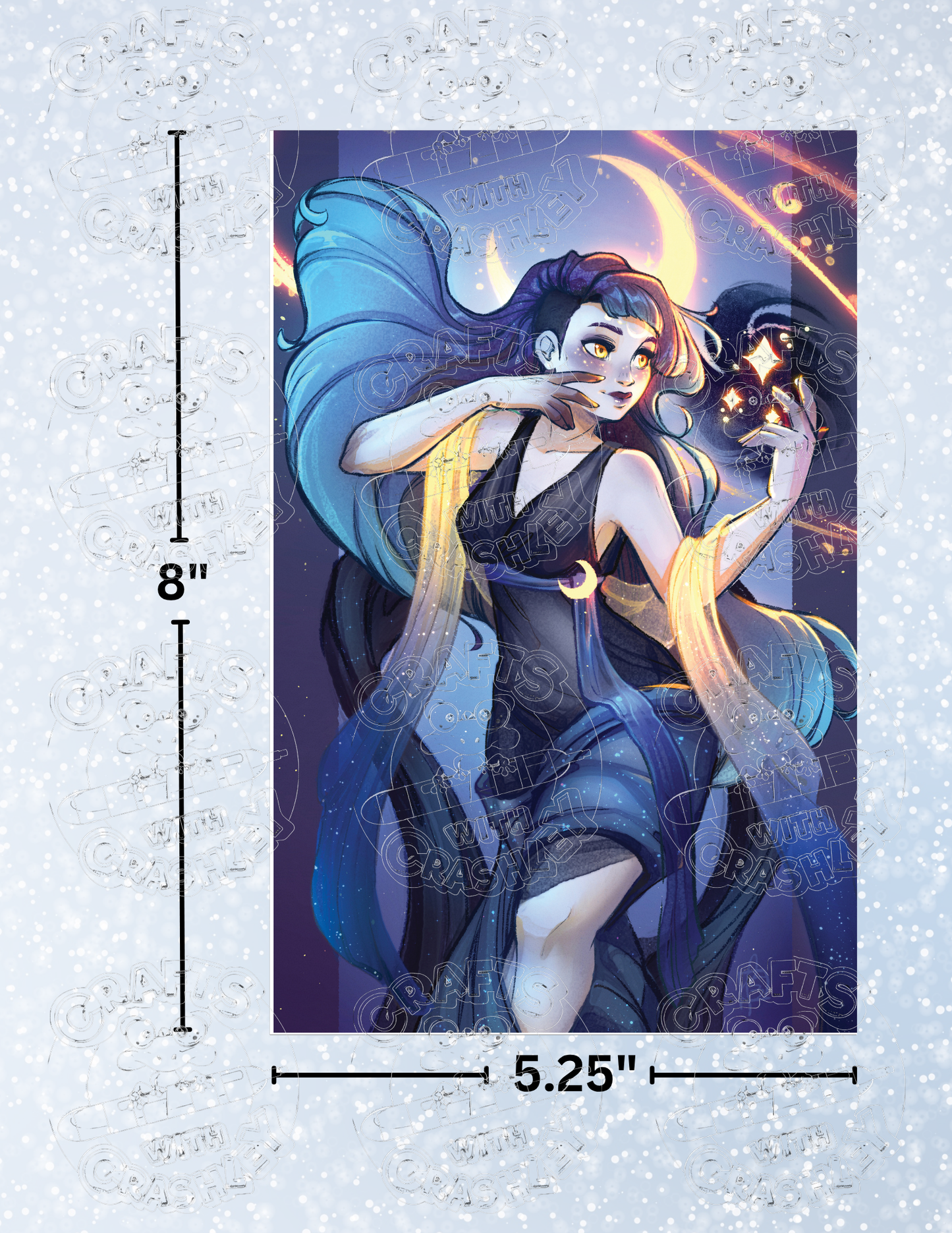 "Goddess of Night" by ©ChrissaBug Premium Decorative Release Papers for Diamond Painting