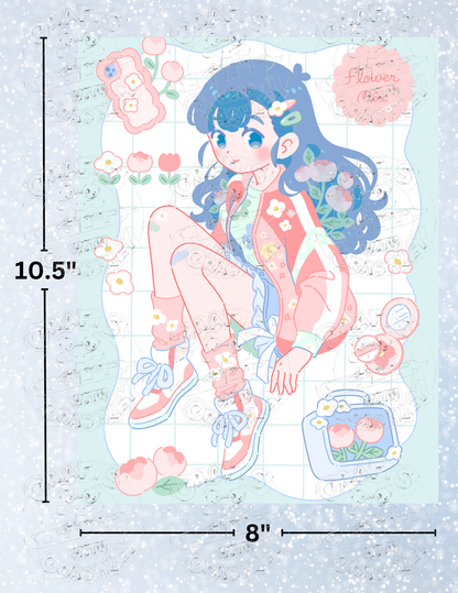 "Flower Mix" by ©Hiroko Hashimoto Premium Decorative Release Papers for Diamond Painting