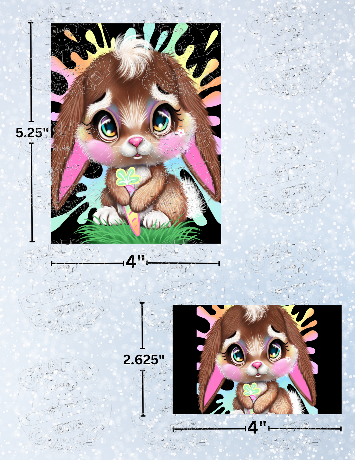"Lil Bunny" by ©Sheena Pike Decorative Diamond Painting Release Papers