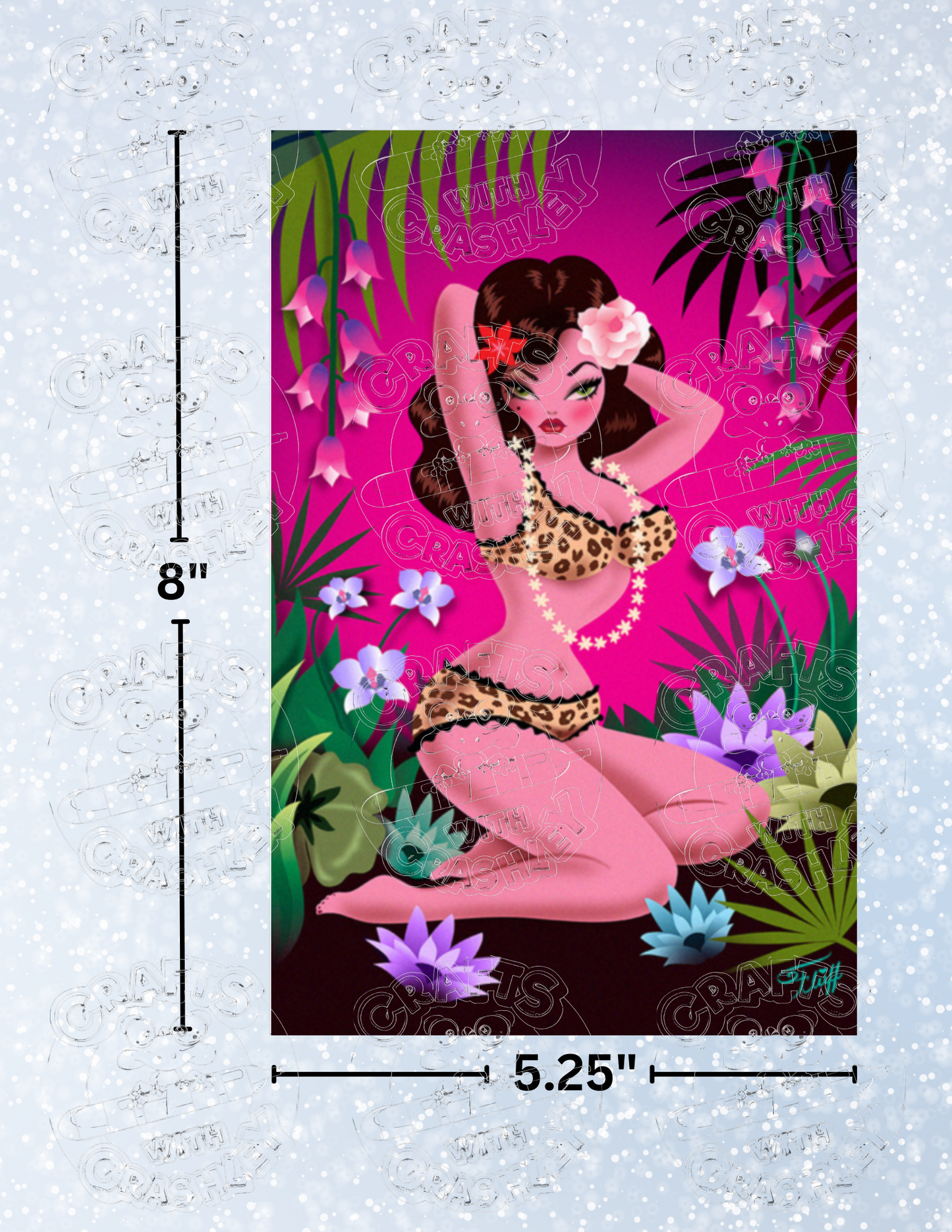 "Jungle Flower" by ©Miss Fluff Premium Decorative Release Papers for Diamond Painting