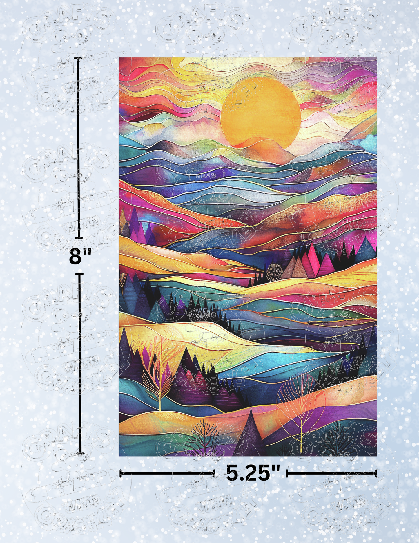 "Valley Sunset" by ©Peggy Collins Premium Decorative Release Papers for Diamond Painting