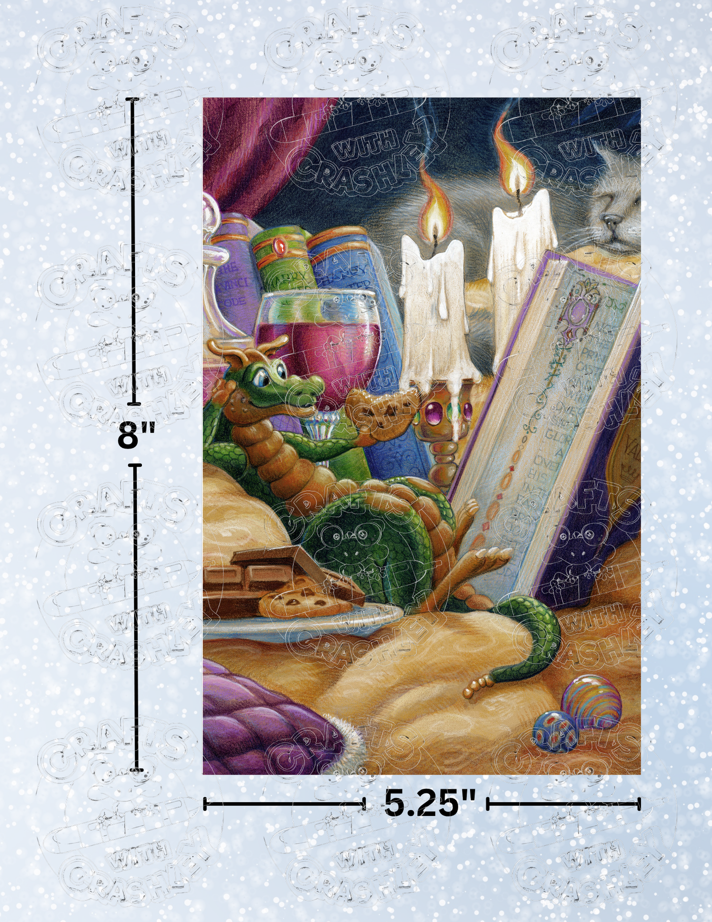 "Curl Up with a Good Book" by ©Randal Spangler Premium Decorative Release Papers for Diamond Painting