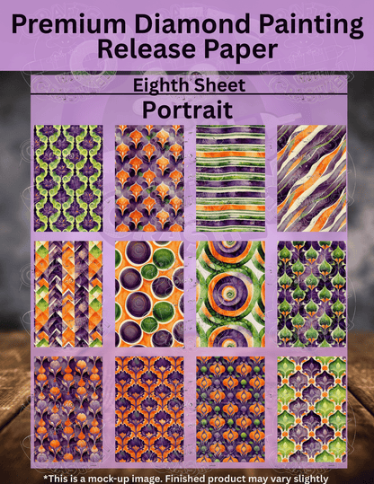 Watercolor Halloween Patterns Combo Pack Premium Release Paper for Diamond Painting
