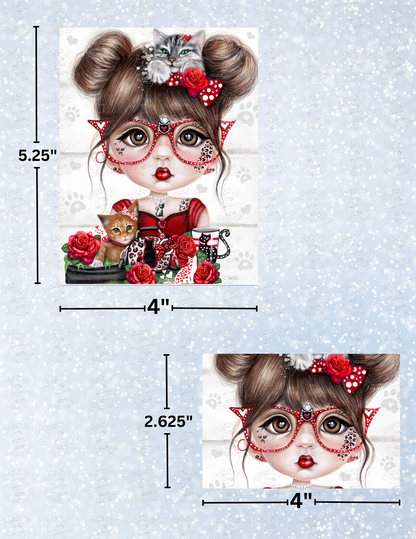 "Cat Crazy Chloe" by ©Sheena Pike Decorative Diamond Painting Release Papers