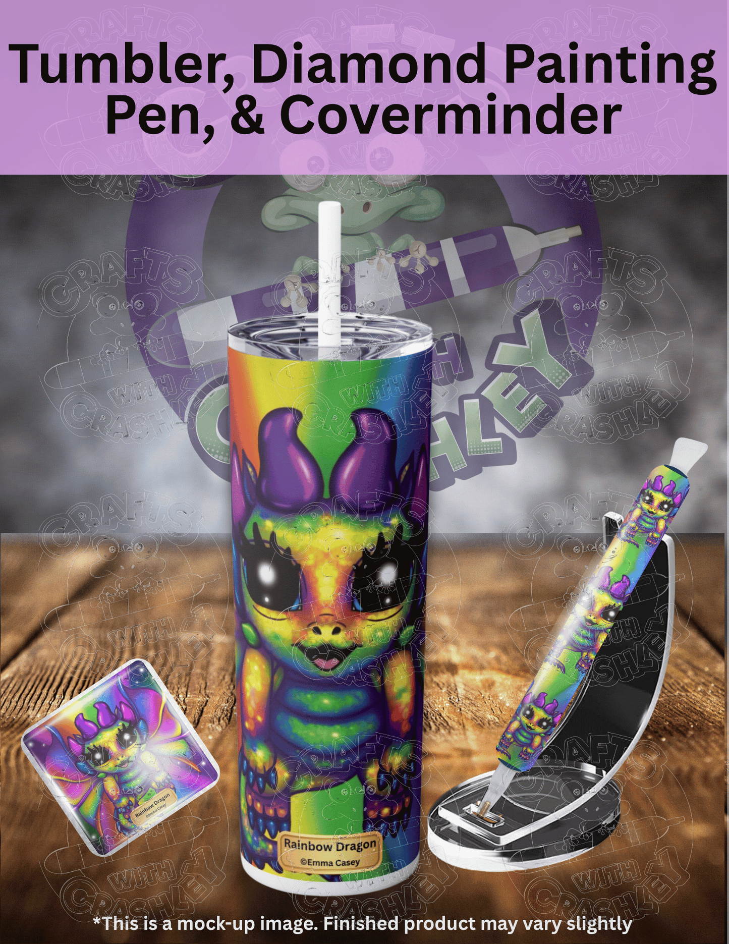 "Rainbow Dragon" by ©Emma Casey Premium Accessories for Diamond Painting