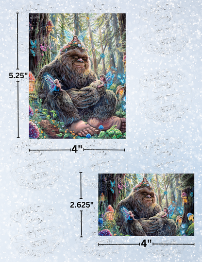 "Peaceful Bigfoot" by ©Dakota Daetwiler Decorative Diamond Painting Release Papers
