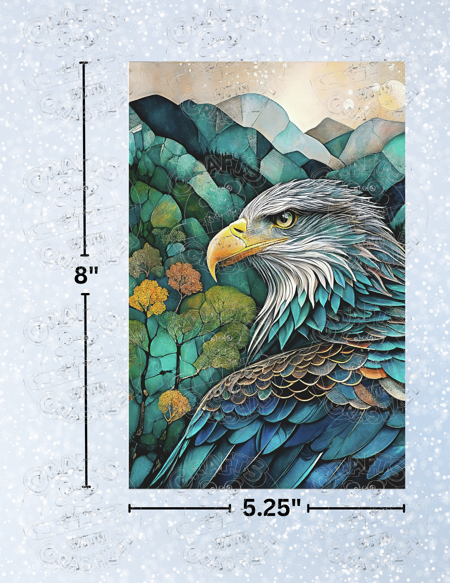 "Eagle Lookout" by ©Peggy Collins Premium Decorative Release Papers for Diamond Painting