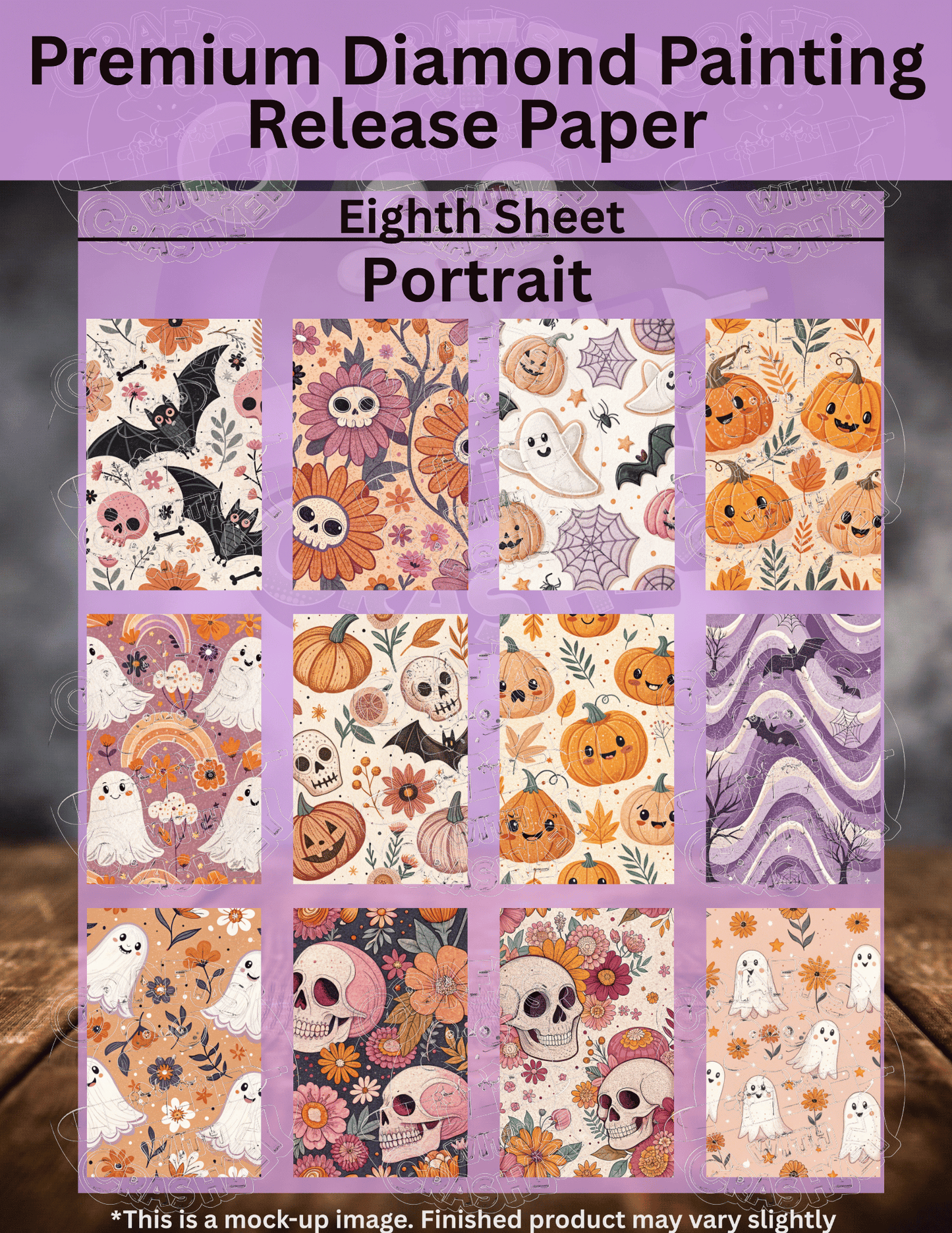 Retro Halloween Combo Pack Premium Release Paper for Diamond Painting